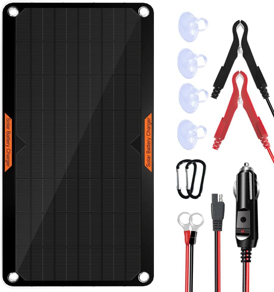 Oymsae 10W Solar Panel Battery Charger